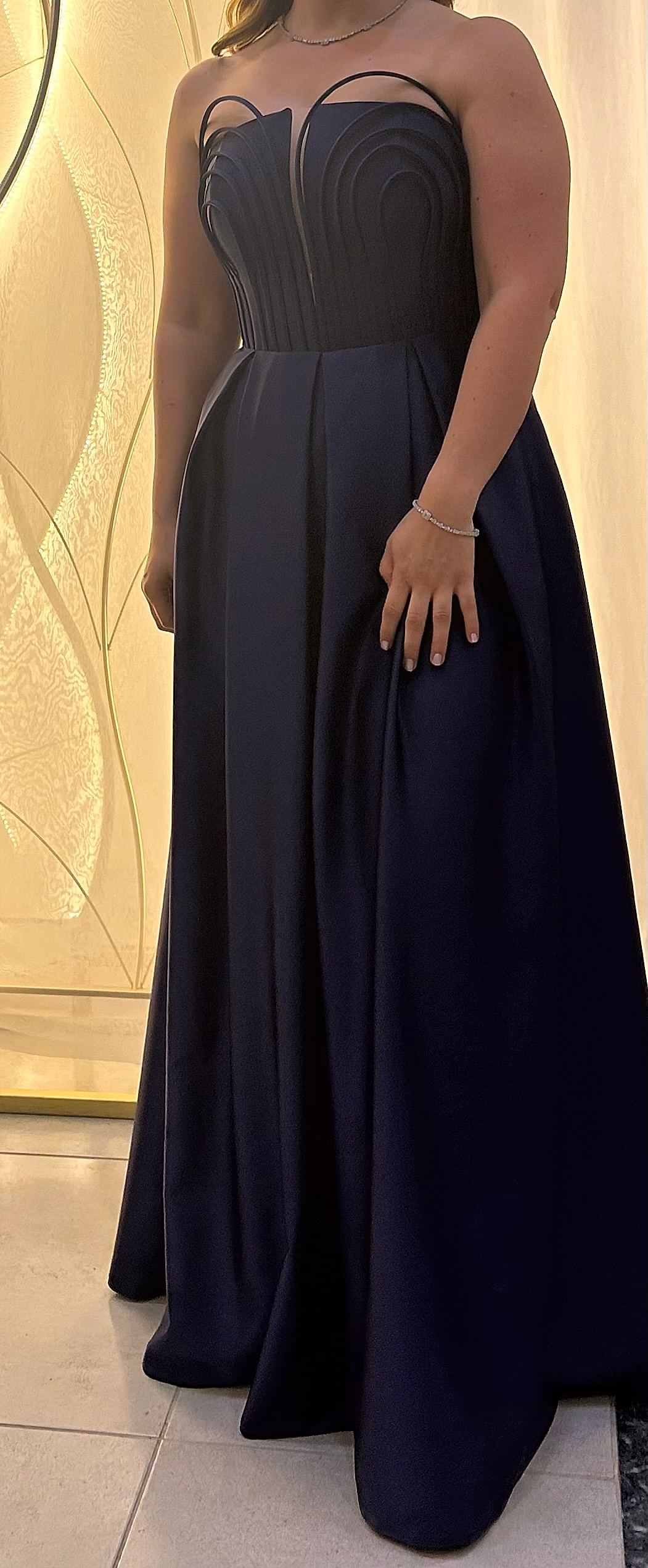 Lacivert abiye elbise