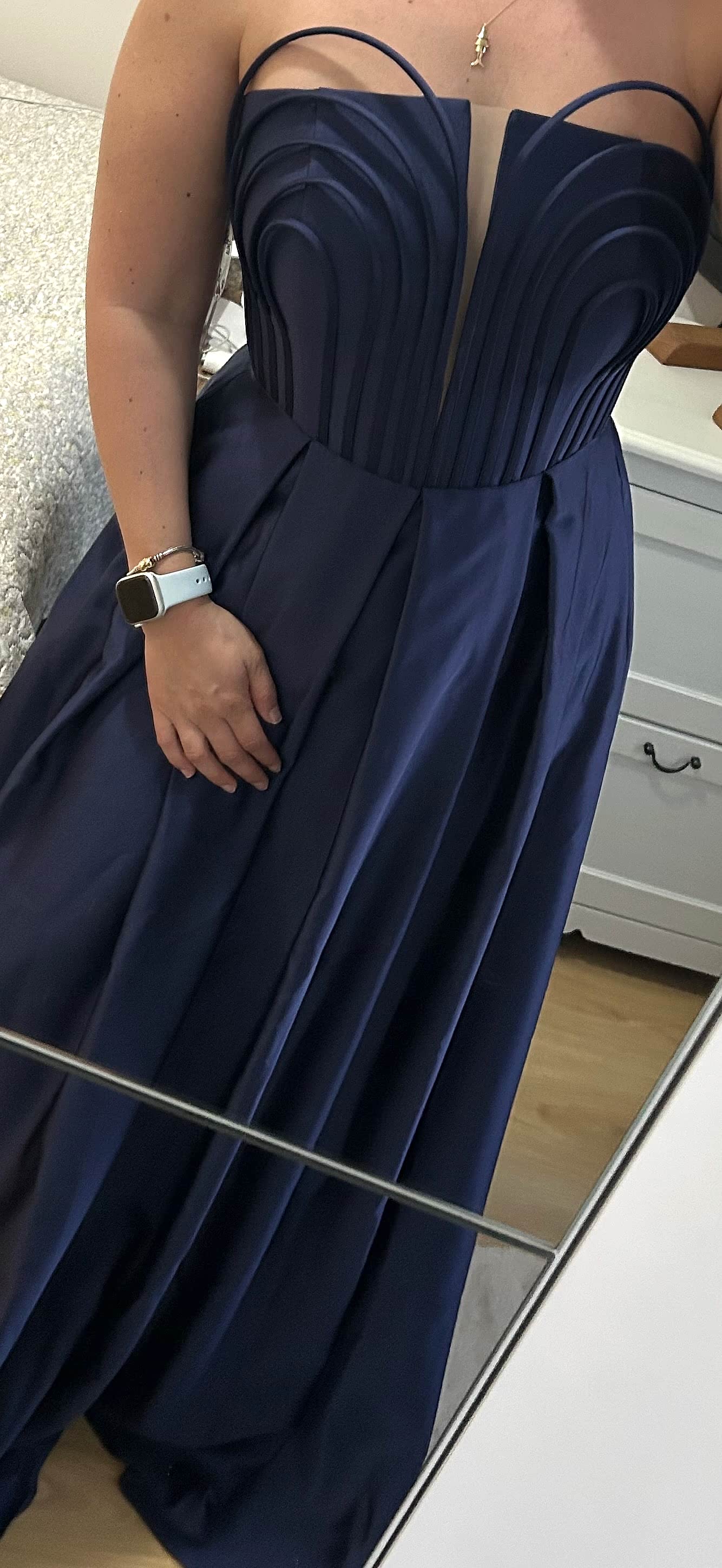 Lacivert abiye elbise